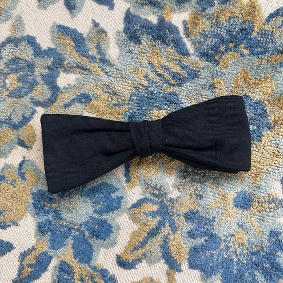 Vintage Patent Clasp Co Black Bow Tie Classic Dapper USA - Picture 1 of 6